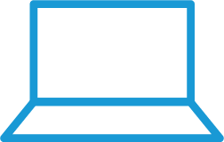 a black rectangle with a blue background